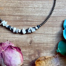 Load image into Gallery viewer, 14” White Buffalo Choker – Sterling Silver Pearls