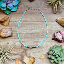Load image into Gallery viewer, Turquoise Shell Heishi Necklace – 15"