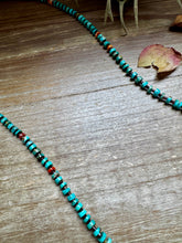 Load image into Gallery viewer, 33” Graduated Turquoise & Spiny Oyster Necklace