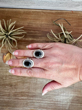 Load image into Gallery viewer, Black Onyx Oval Ring – Sterling Silver – Sizes 7.5 & 8