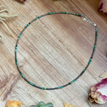 Load image into Gallery viewer, Faceted African Turquoise Necklace – 19" – 3mm