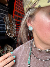 Load image into Gallery viewer, Cluster Earrings – White Opal & Sterling Silver