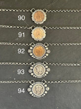 Load image into Gallery viewer, 93 - Sterling Silver Mercury Dime Fixed Chain Necklace by Jason Ogg