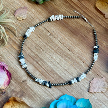 Load image into Gallery viewer, 16” White Buffalo Chip Necklace – Sterling Silver