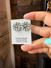 Load image into Gallery viewer, Cluster Earrings – White Opal & Sterling Silver