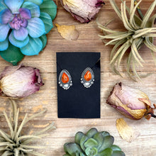 Load image into Gallery viewer, 60 - Sterling Silver Apple Coral Stud Earrings by Shay Pfeiffer