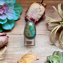 Load image into Gallery viewer, MJ Freeform Turquoise Ring – Sterling Silver