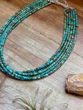 Load image into Gallery viewer, Turquoise Heishi & Hematite Necklace – 18"