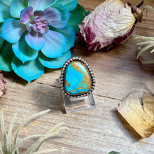 Load image into Gallery viewer, MJ Ring - Copper & Sterling Silver Blue Turquoise Adjustable
