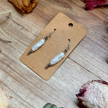 Load image into Gallery viewer, Mother of Pearl & Sterling Silver Dangle Earrings