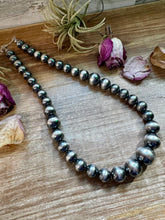 Load image into Gallery viewer, Large Sterling Silver Pearl Necklace – 8mm to 20mm Graduated