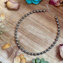 Load image into Gallery viewer, 18-Inch Sterling Silver Pearl Necklace – 4mm & 8mm Alternating Pearls