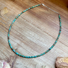 Load image into Gallery viewer, Turquoise Heishi & Hematite Necklace – 18"