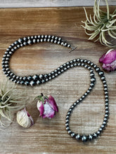 Load image into Gallery viewer, NFR Collection Necklace – Graduated Sterling Silver Pearls 8mm to 14mm 46.5"