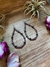 Load image into Gallery viewer, Sterling Silver Pearl & Black Onyx Teardrop Earrings