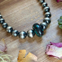 Load image into Gallery viewer, 19” Graduated Turquoise Rondelle Necklace