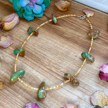 Load image into Gallery viewer, 22” Chunky Turquoise & Shell Heishi Necklace