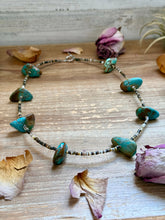 Load image into Gallery viewer, 22” Chunky Turquoise & Dark Brown Shell Heishi Necklace