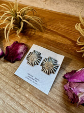Load image into Gallery viewer, Square Cross Stud Earrings with Horse Stamp – Sterling Silver