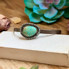 Load image into Gallery viewer, Copper & Turquoise Cuff Bracelet