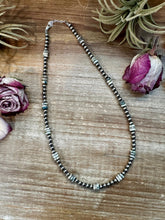Load image into Gallery viewer, Azurite & Sterling Silver Pearl Necklace – 5mm - 19"