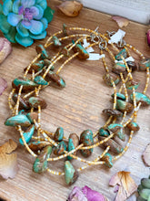 Load image into Gallery viewer, 22” Chunky Turquoise & Shell Heishi Necklace