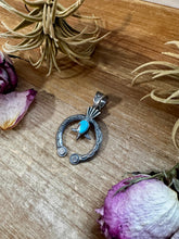 Load image into Gallery viewer, Naja Pendant with Golden Hill Turquoise – Sterling Silver – Native Made by KB – Fits 8mm