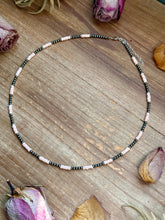Load image into Gallery viewer, Pink Conch Heishi & 3mm Sterling Silver Pearl Necklace 20 inch