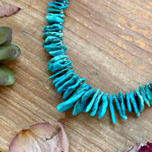 Load image into Gallery viewer, Blue Turquoise & Silver Hematite Necklace – 18”