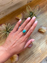 Load image into Gallery viewer, Kingman Turquoise Sterling Silver Ring – Size 8.5