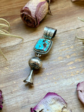 Load image into Gallery viewer, Sterling Silver Blue Dream Turquoise Blossom Pendant – Handmade by Artist Jason Ogg