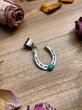 Load image into Gallery viewer, Sterling Silver Horse Pendant with Turquoise