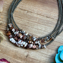 Load image into Gallery viewer, 14” Wild Horse Choker – Sterling Silver Pearls
