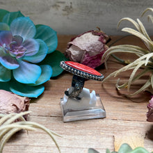 Load image into Gallery viewer, MJ Red Spiny Ring – Sterling Silver
