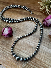 Load image into Gallery viewer, NFR Collection Necklace – Graduated Sterling Silver Pearls 8mm to 14mm  46.5"
