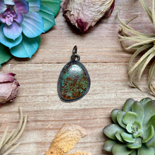 Load image into Gallery viewer, MJ Freeform Turquoise Pendant – Sterling Silver
