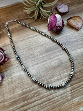 Load image into Gallery viewer, Azurite &amp; Sterling Silver Pearl Necklace – 5mm - 19"
