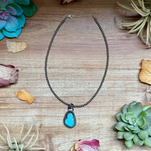 Load image into Gallery viewer, FREE Sterling Silver Necklace + MJ Freeform Bright Blue Turquoise Charm
