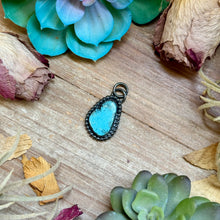 Load image into Gallery viewer, FREE Sterling Silver Necklace + MJ Freeform Bright Blue Turquoise Charm
