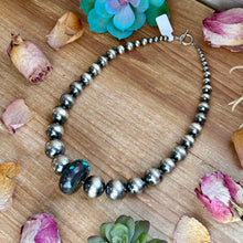 Load image into Gallery viewer, 19” Graduated Turquoise Rondelle Necklace

