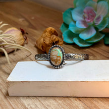 Load image into Gallery viewer, MJ Royston Turquoise Sterling Silver Cuff – Medium Stone
