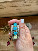 Load image into Gallery viewer, Cuff - Sterling silver Cuff Bracelet with Kingman turquoise
