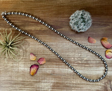 Load image into Gallery viewer, 32 inch Necklace - 8 mm &amp; 5 mm saucer Sterling Silver Pearls
