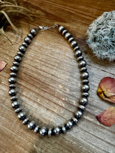 Load image into Gallery viewer, 14 inch 10 mm and 10 mm Sterling Silver Pearls choker necklace

