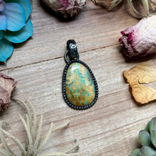 Load image into Gallery viewer, MJ Freeform Turquoise Pendant – Sterling Silver

