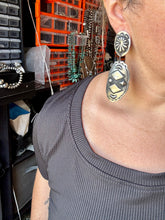 Load image into Gallery viewer, Sterling Silver Dangle Earrings – Native Made by Leander &amp; Rhonda Largo, USA
