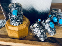 Load image into Gallery viewer, Tim Yazzie Handmade Saddle Rings
