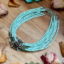 Load image into Gallery viewer, Turquoise Shell Heishi Necklace – 15"
