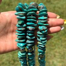Load image into Gallery viewer, 26 inch Graduated Blue Turquoise Statement Necklace
