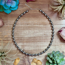 Load image into Gallery viewer, 18-Inch Sterling Silver Pearl Necklace – 4mm &amp; 8mm Alternating Pearls
